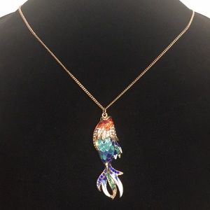 Urban Outfitters Rainbow Koi Fish Necklace